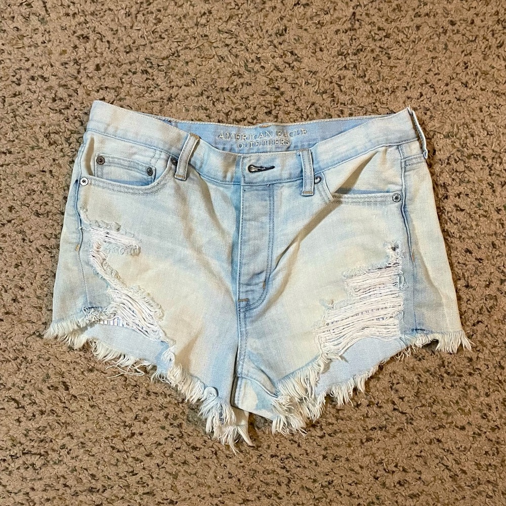 AE high rise soft denim shorts